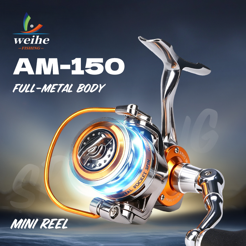 WEIHE 150# Mini Metal Spinning - Ice Fishing Reel ulasan dan harga