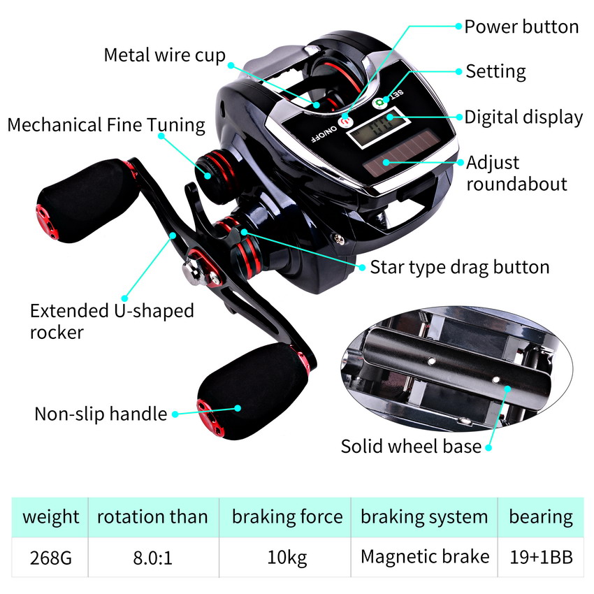 8.0:1 19+1BB Fishing Reel Left - Trolling Reel ulasan dan harga