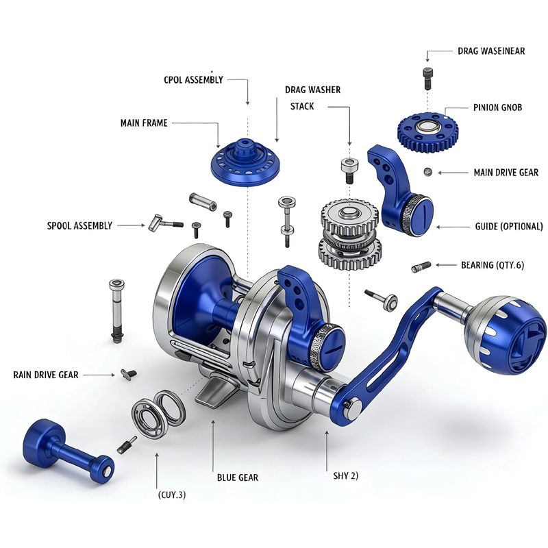Topline Tackle 66lb Fishing Re - Electric Reel ulasan dan harga